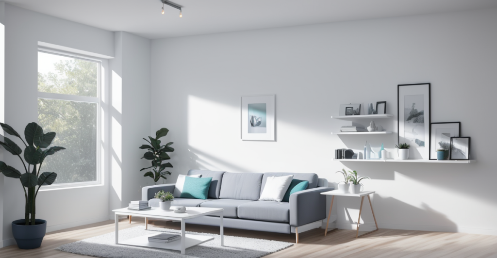 Renter-friendly smart home setup in an apartment