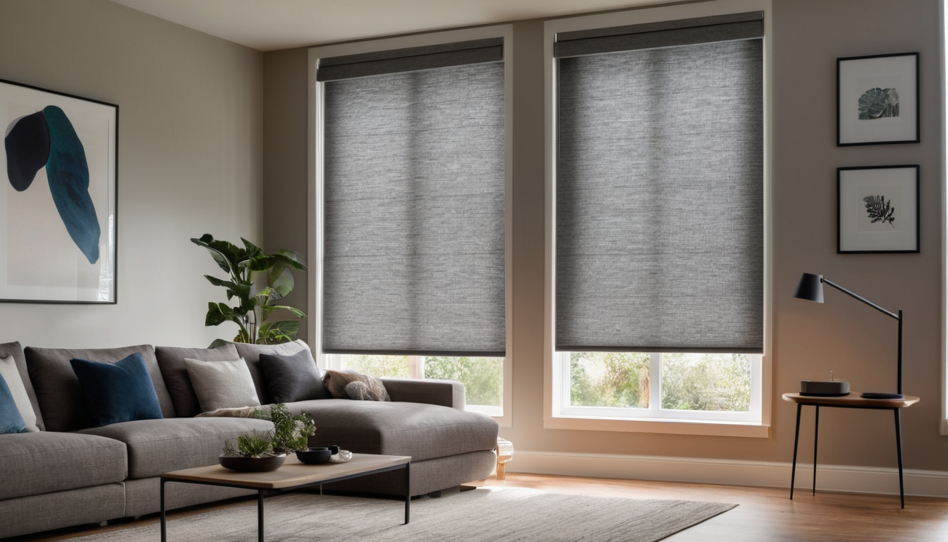 Motorized smart blinds on window
