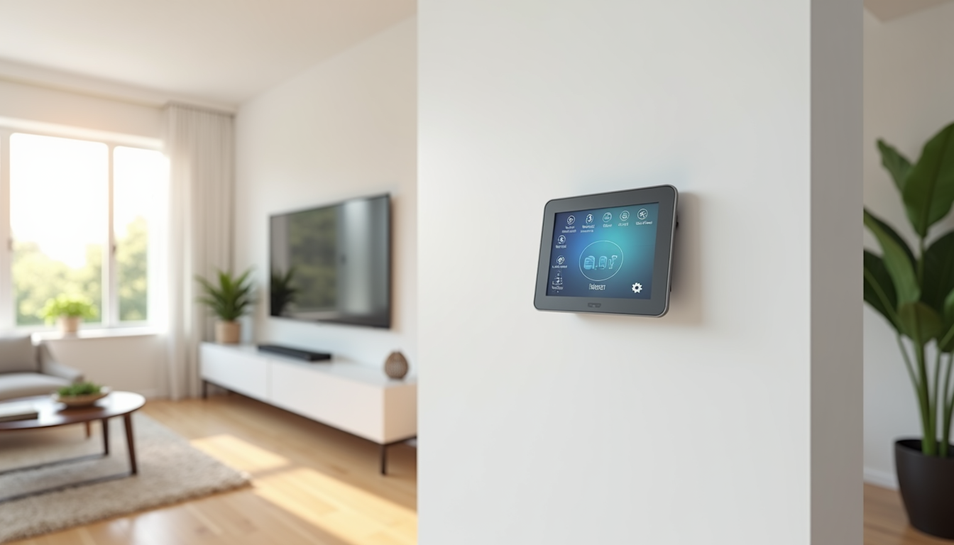 Amazon Echo Hub mounted on wall