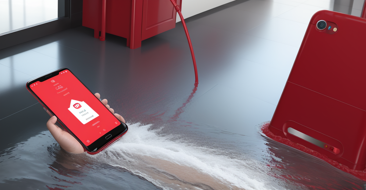 Water leak phone alert