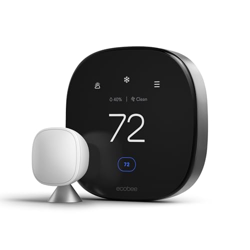 ecobee Smart Thermostat Premium - WiFi, Siri & Alexa Built-In, Smart Sensor