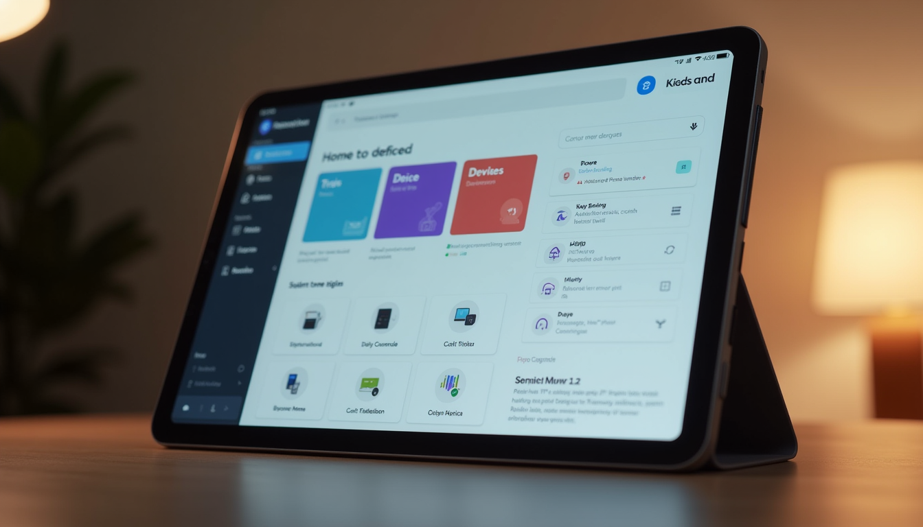 Home Assistant dashboard on a tablet