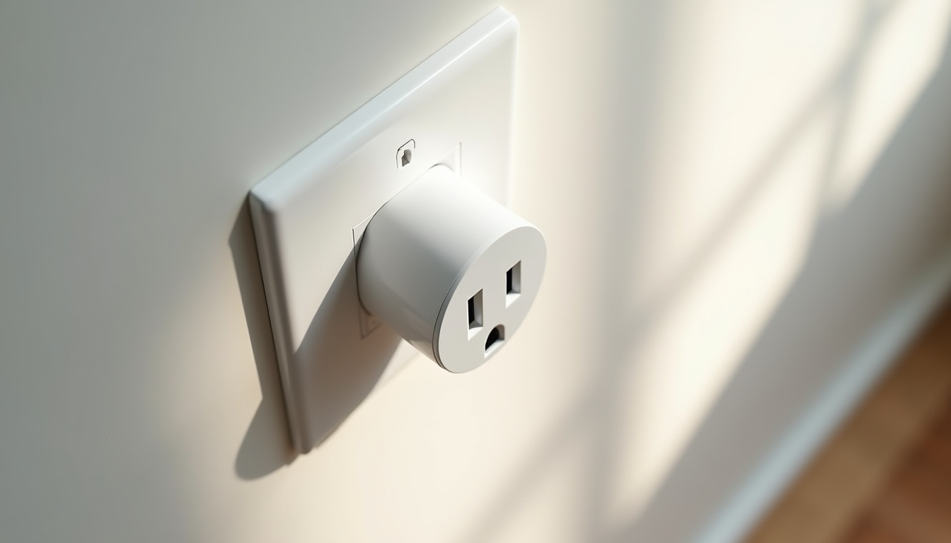 Compact smart plugs in a wall outlet