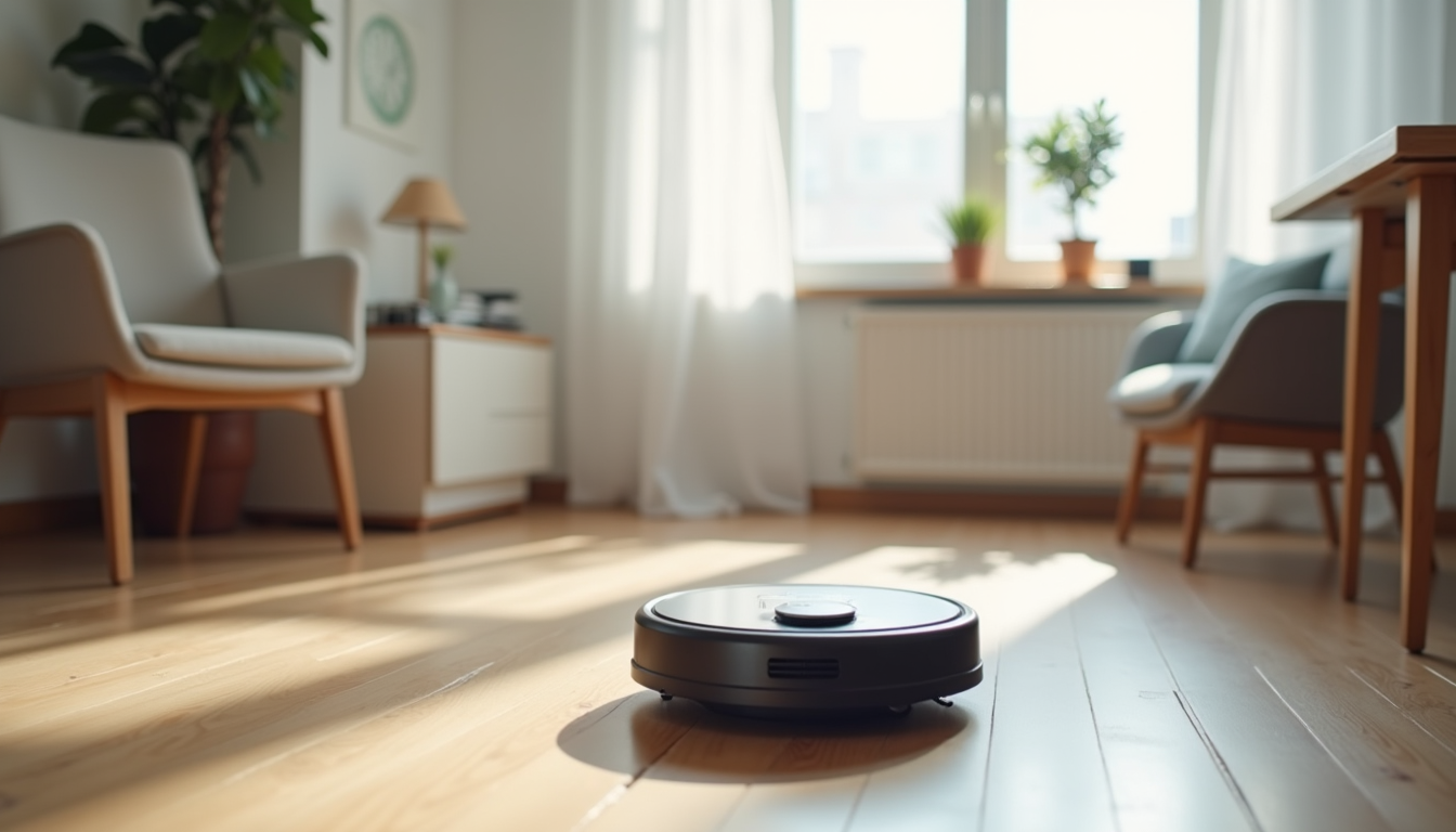 Robot vacuum cleaning a small apartment