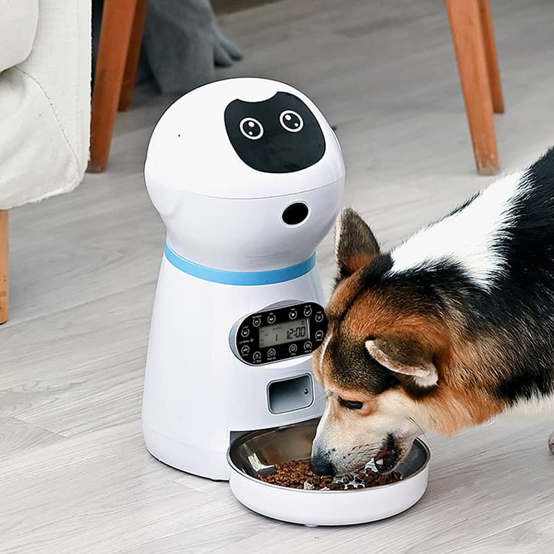 Smart pet bowl with automatic feeder