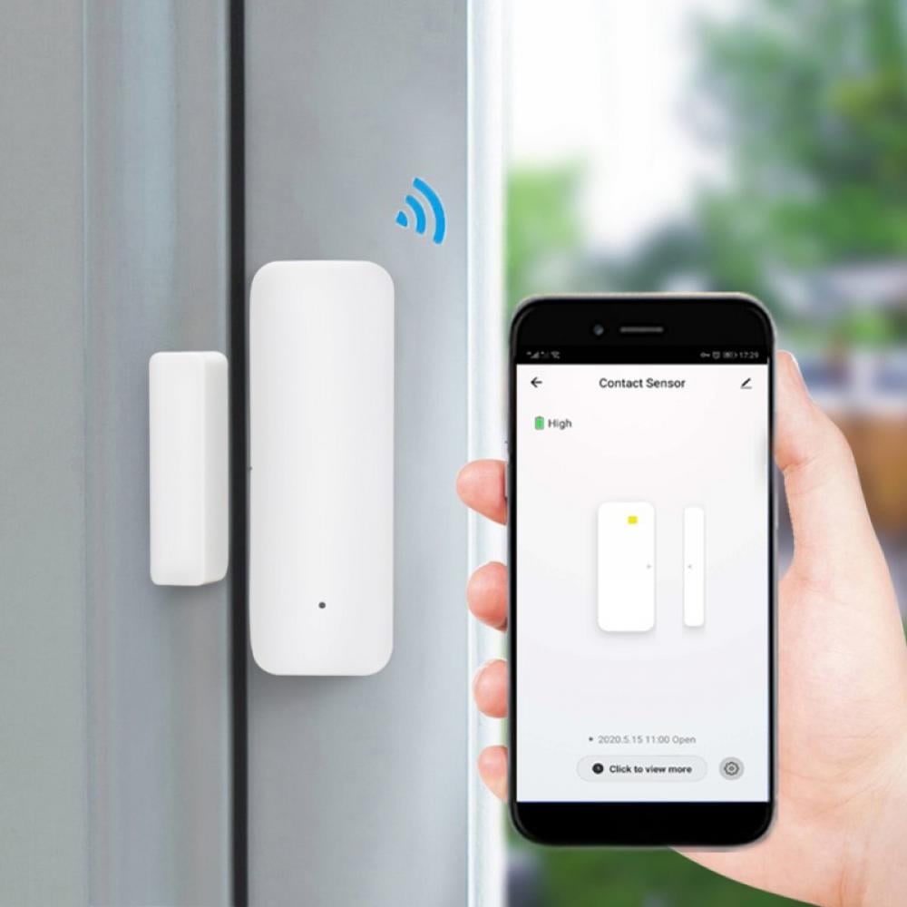Wireless window sensor with real-time alarm for home security