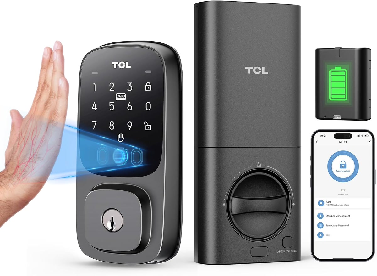 Battery-operated smart lock with keyless entry for power outages