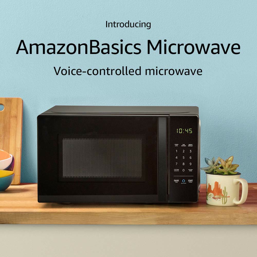 Amazon Basics Microwave works with Alexa
