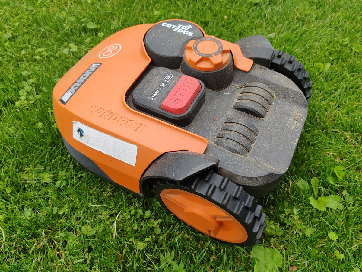 Segway Navimow GPS robot lawn mower in yard