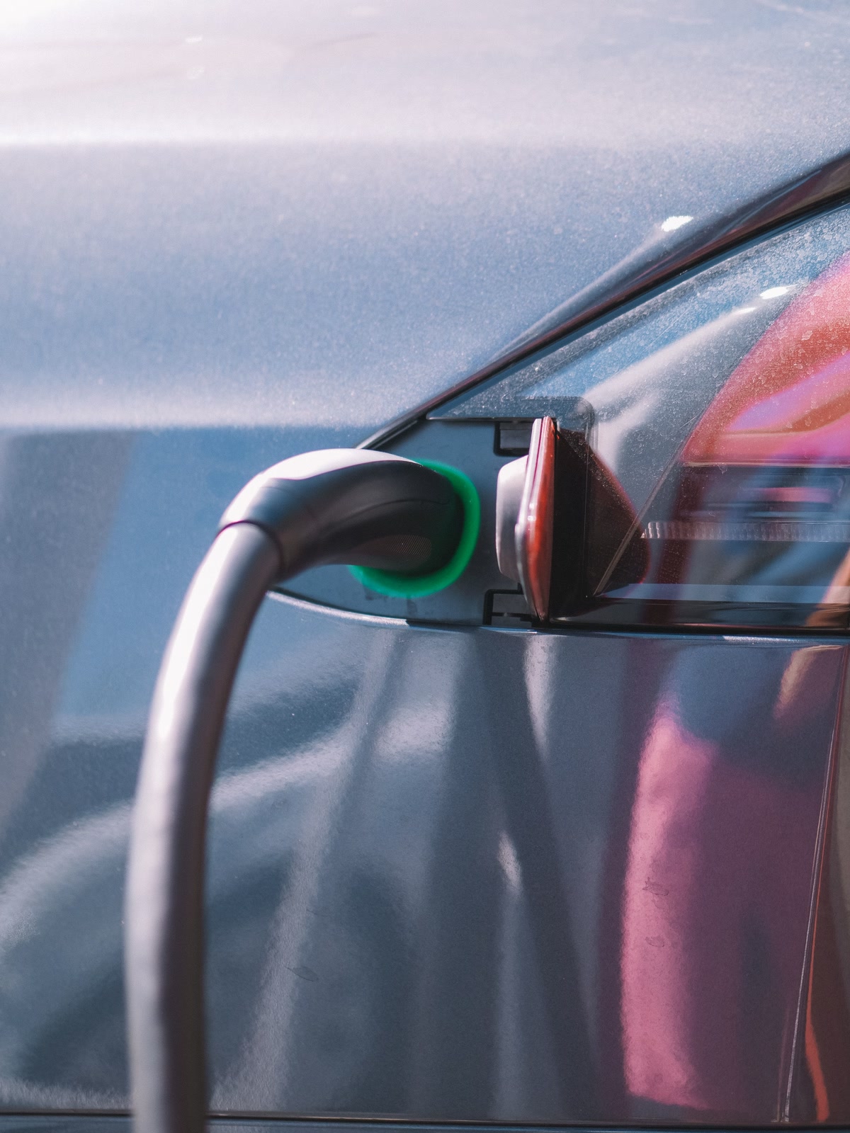 Smart EV charger connected to electric vehicle charging