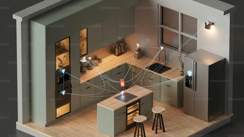 Smart kitchen with voice assistant for cooking