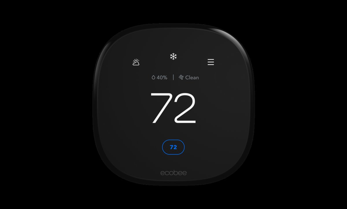 Ecobee SmartThermostat with voice control and remote room sensor