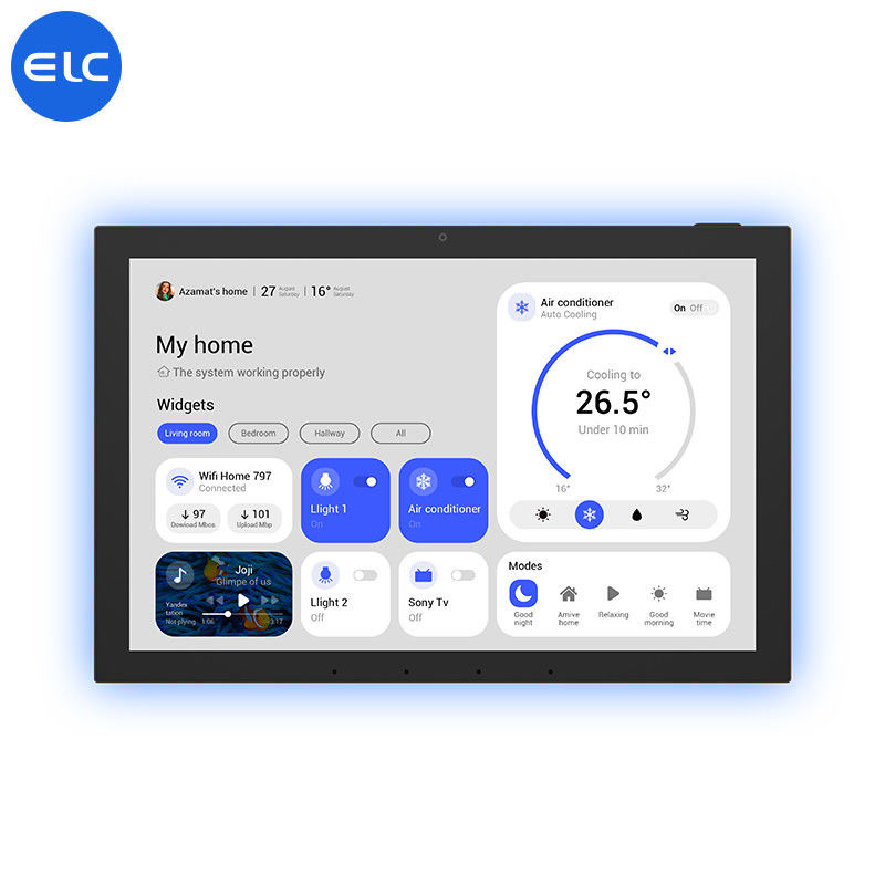 Smart home dashboard showing security and safety status