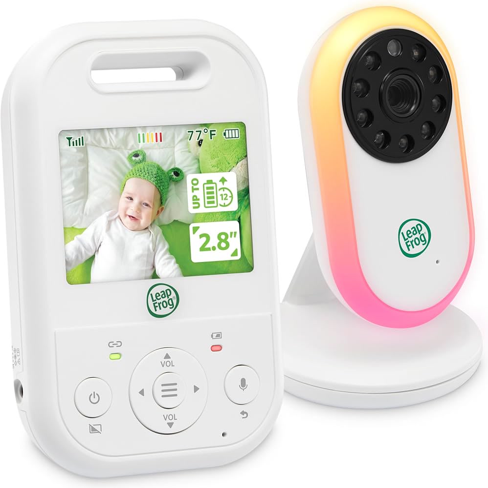 Govee temperature and humidity sensor mounted on a nursery wall near a crib