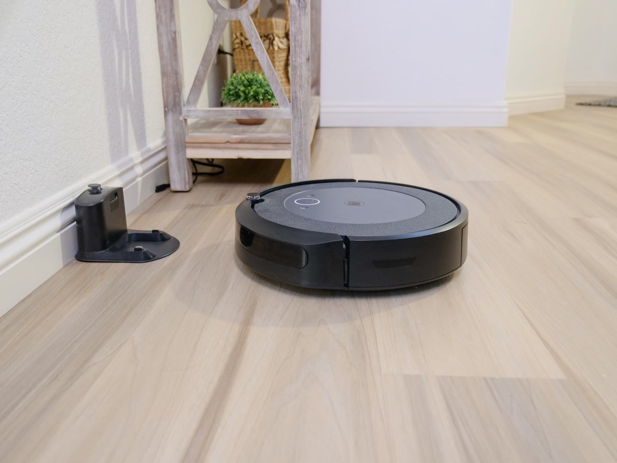 Robot vacuum docked at its auto-empty charging station
