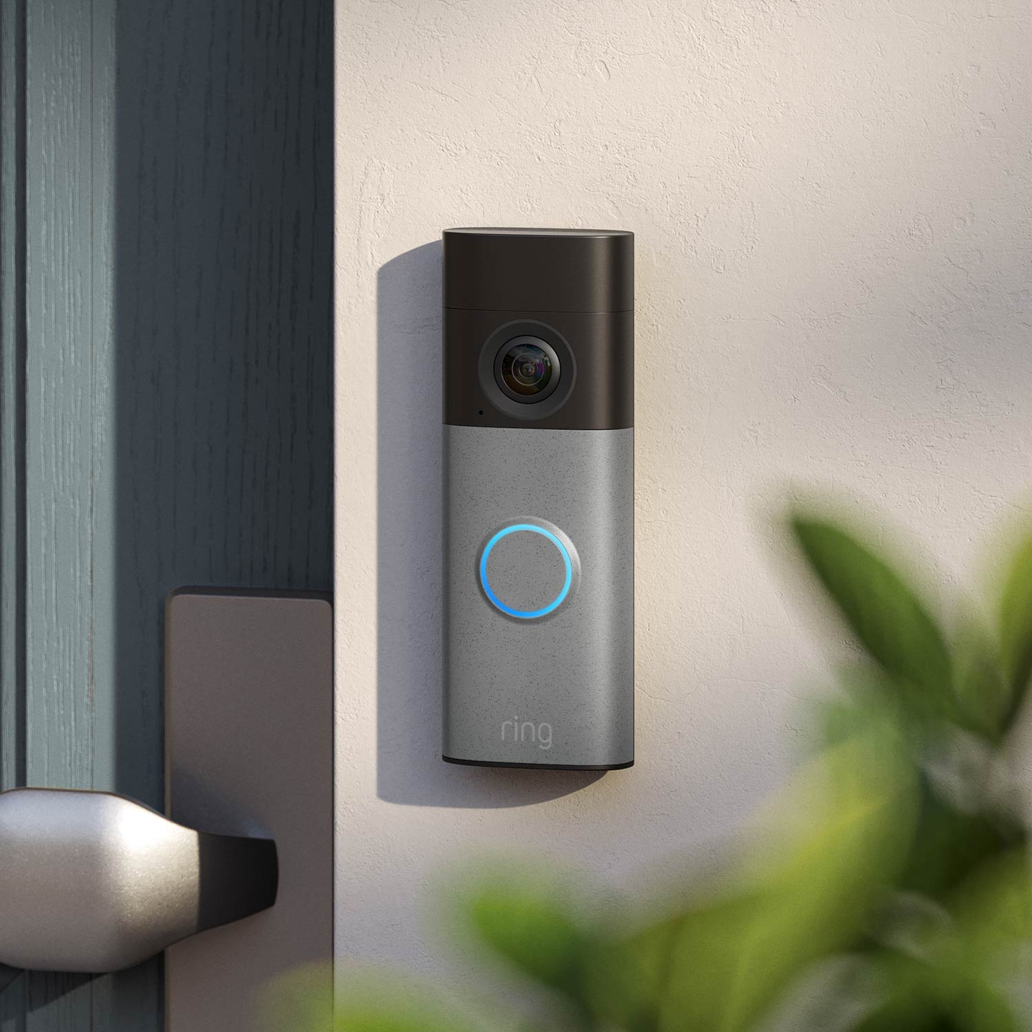 Ring Battery Doorbell installed on front door