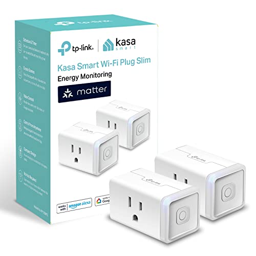Kasa Matter Smart Plug with Energy Monitoring, KP125MP2, 15A/1800W Max