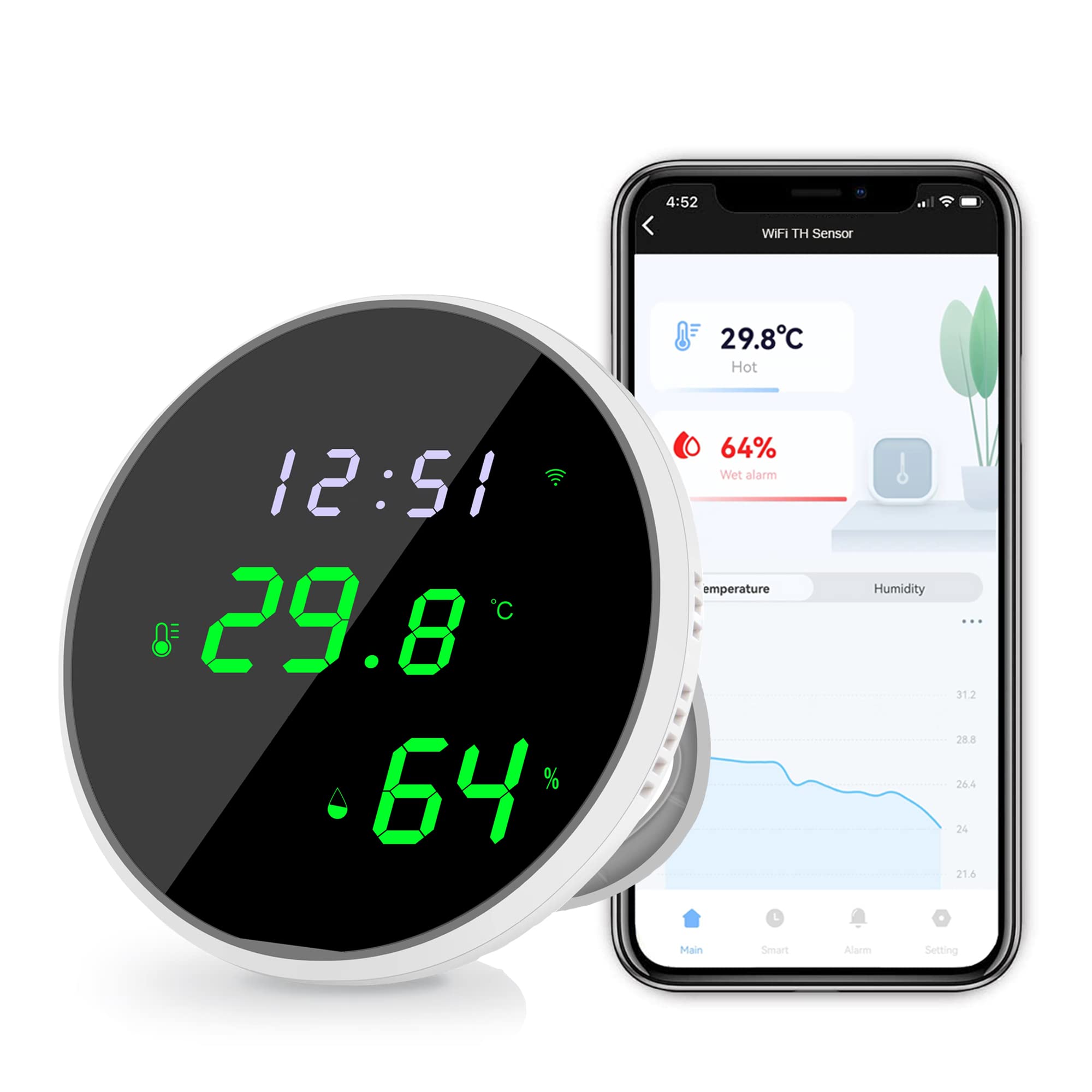 WiFi temperature and humidity sensor for closet climate monitoring