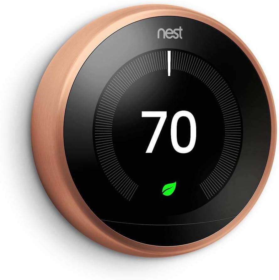 Nest Learning Thermostat set to sleep temperature