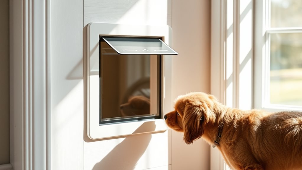 Microchip-activated smart dog door