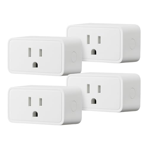 Amazon Basics Smart Plug, Works with Alexa Only, 4-Pack