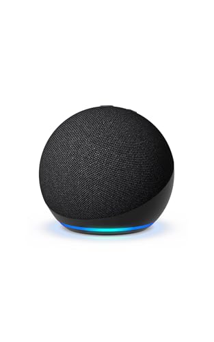 Echo Dot fifth generation smart speaker in charcoal