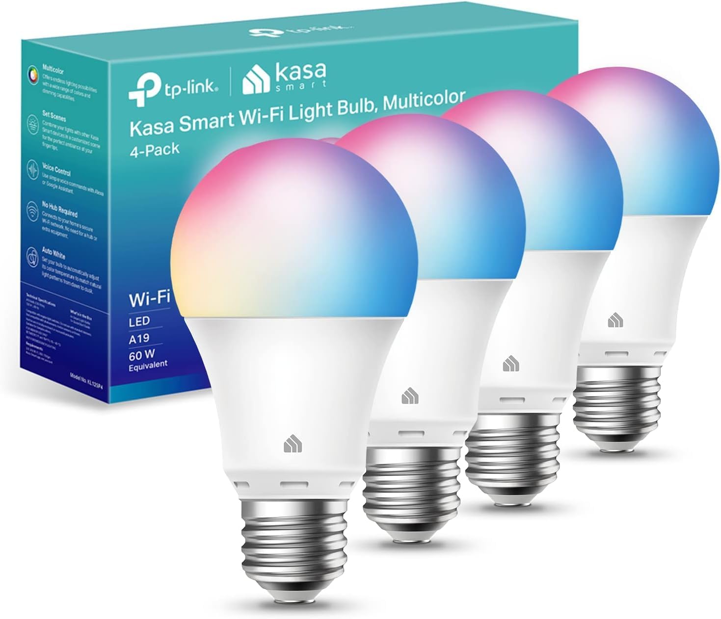 Kasa KL125 multicolor smart bulb 4 pack