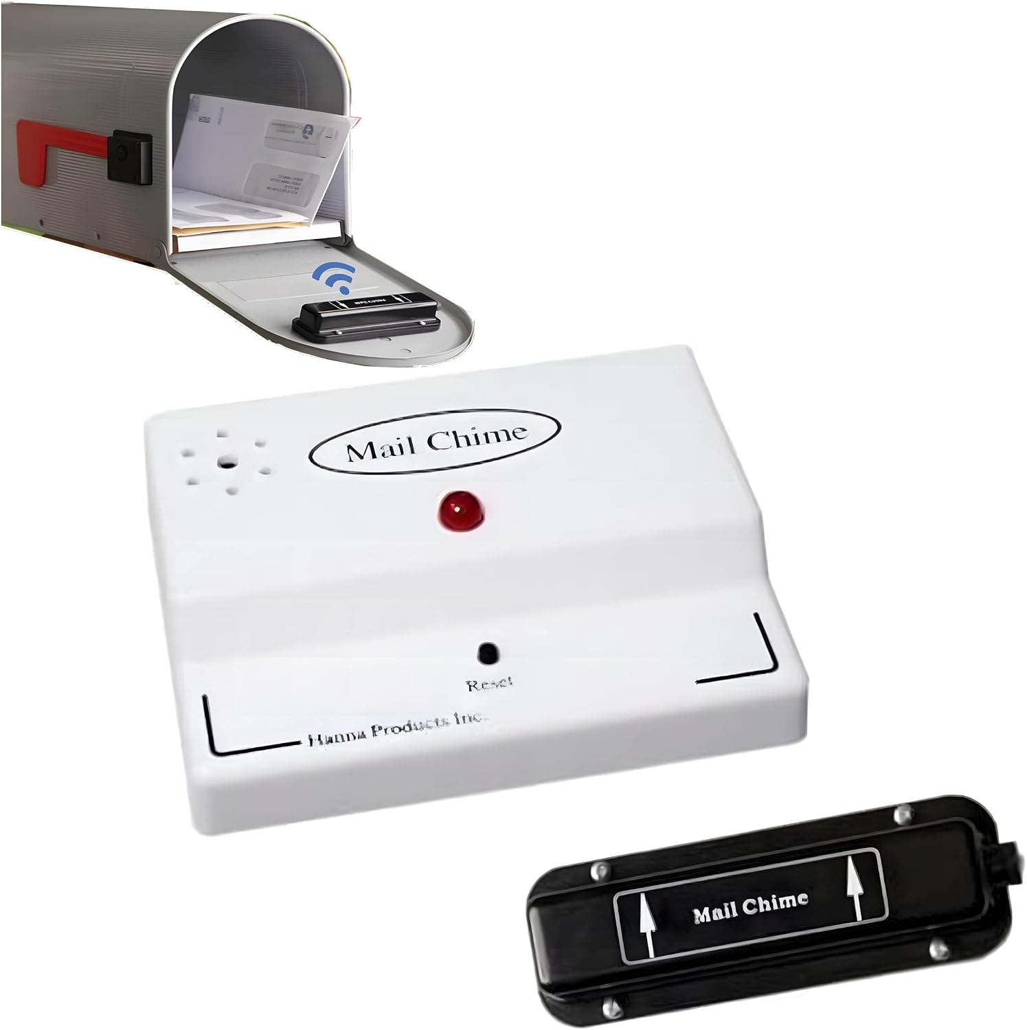Mail Chime MAIL-1200 mailbox notification system receiver and transmitter