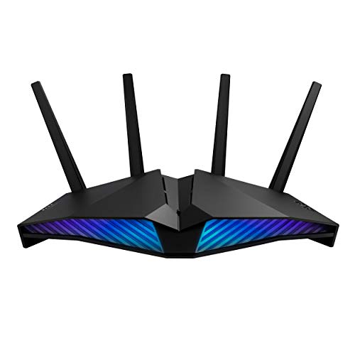 ASUS RT-AX82U WiFi 6 gaming router with RGB accents