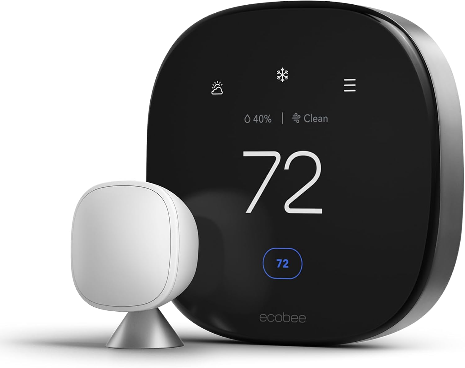 ecobee Smart Thermostat Premium glass front