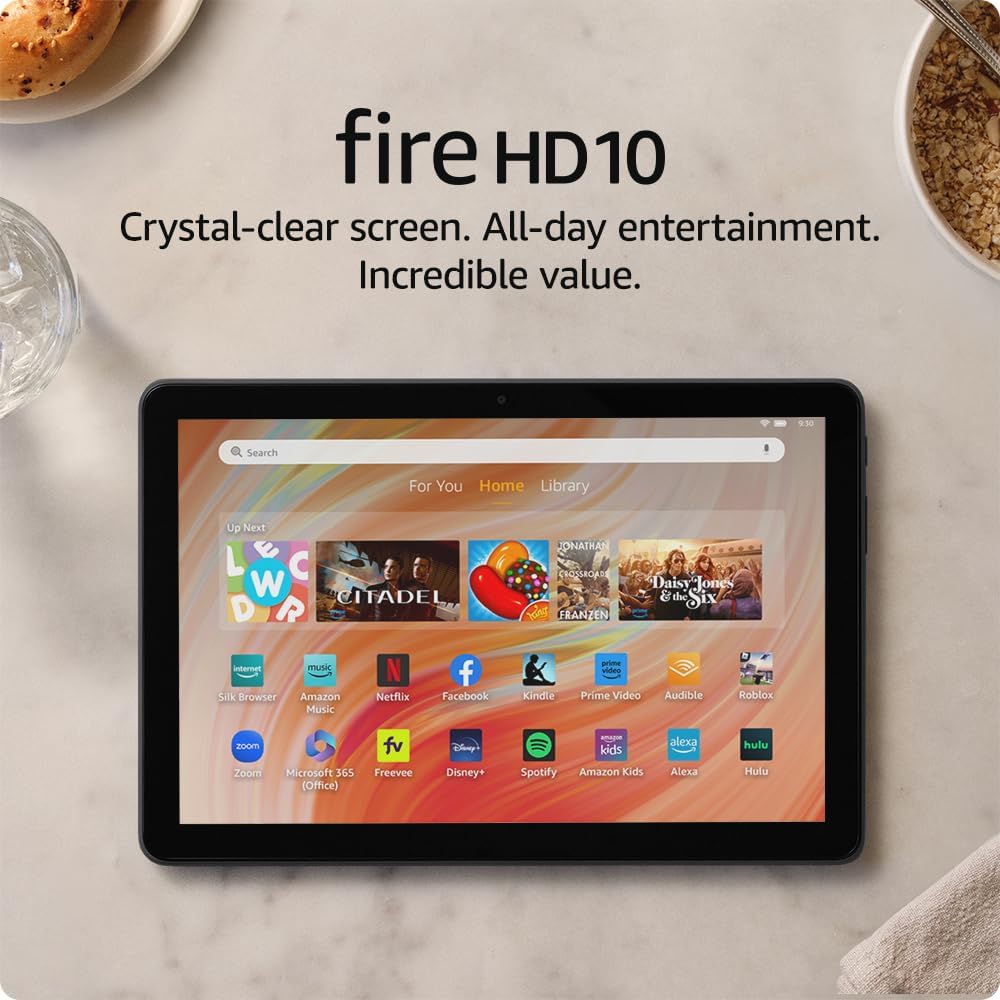 Amazon Fire HD 10 tablet, built for relaxation, 10.1" vibrant Full HD screen, oc…