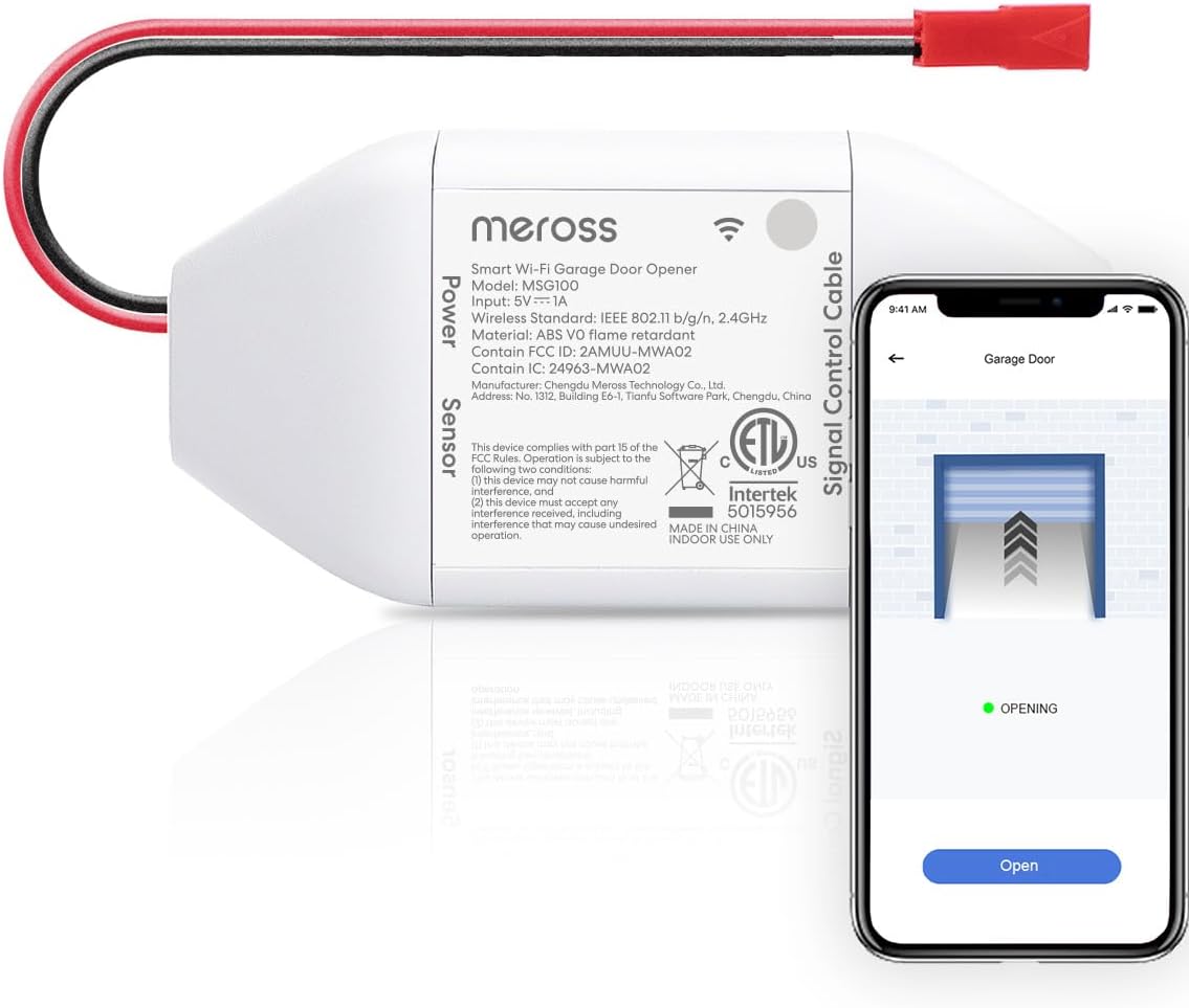 meross smart WiFi garage door opener remote product photo