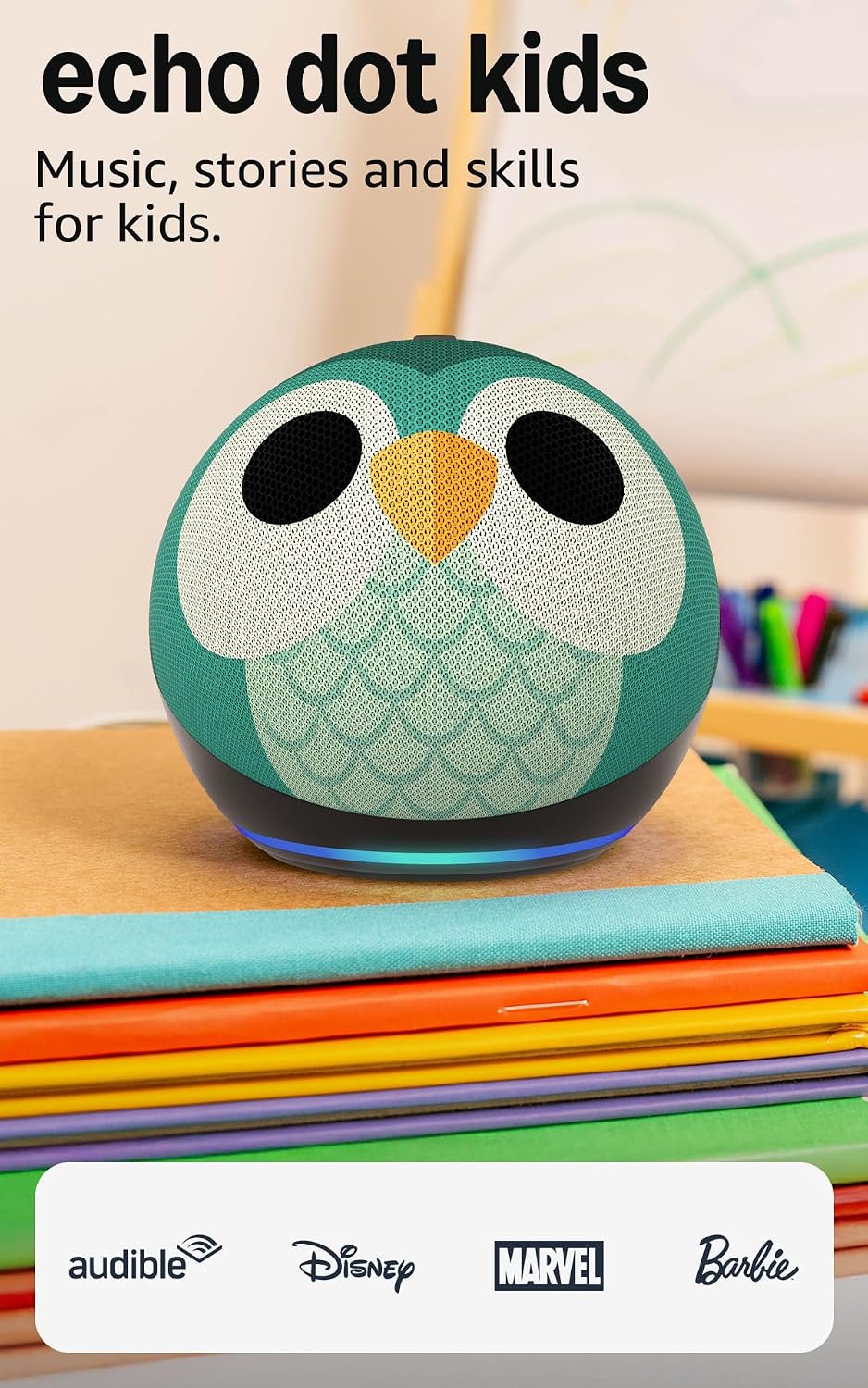 Amazon Echo Dot Kids (newest model), Smart speaker to enjoy age-appropriate audi…
