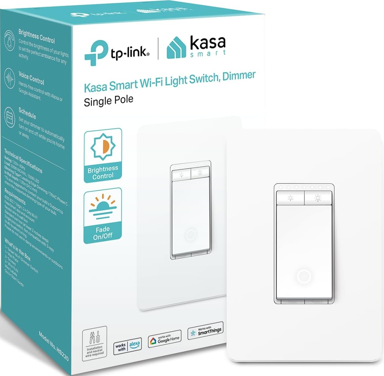 Kasa HS220 smart dimmer light switch