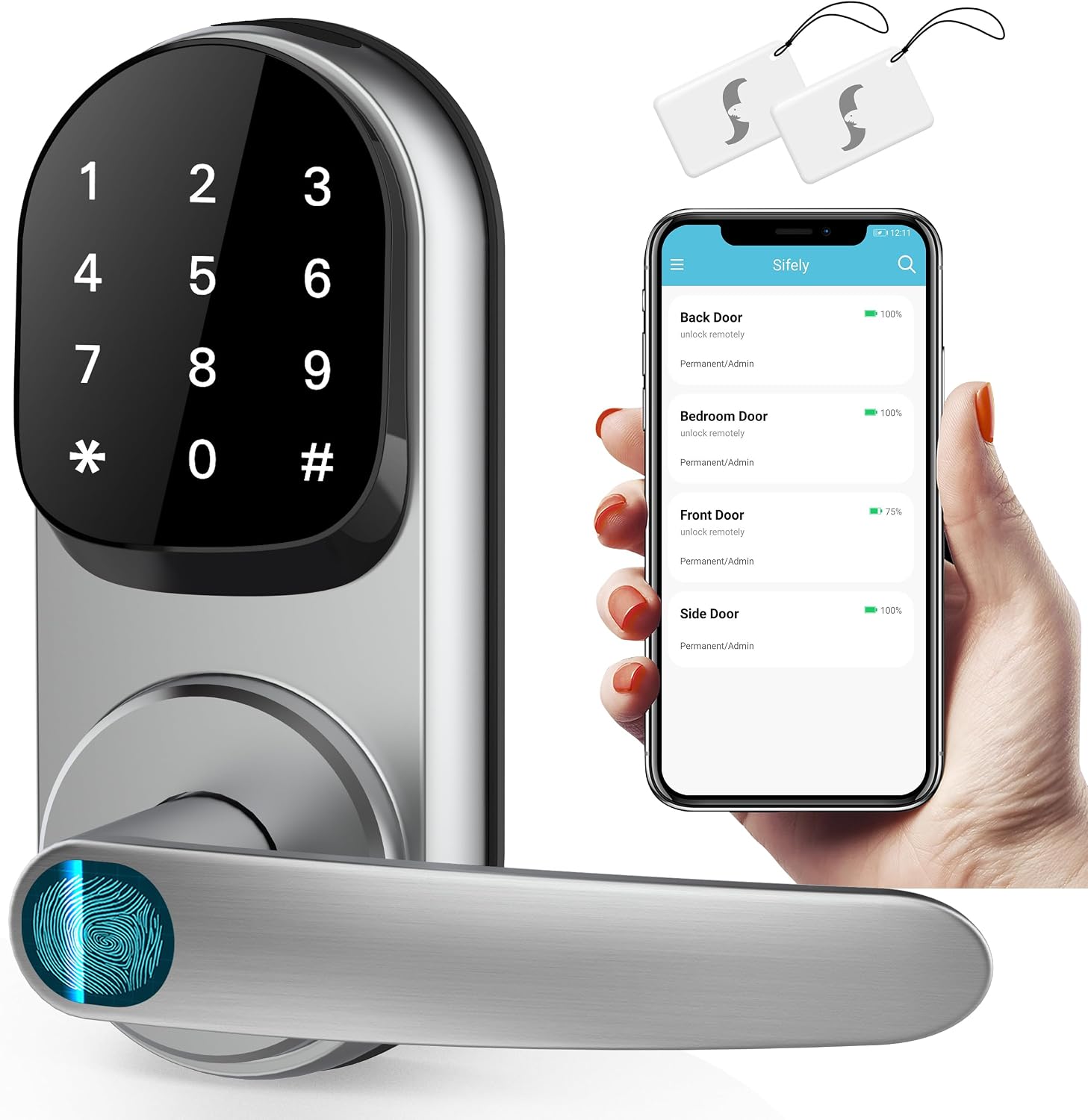 Sifely keyless entry smart lock with handle