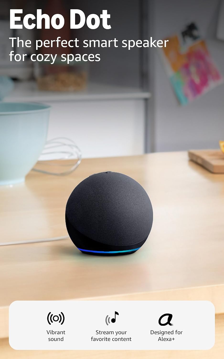 Amazon Echo Dot (newest model) - Vibrant sounding speaker, Designed for Alexa+, …