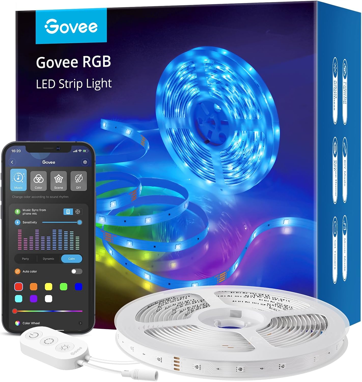 Govee RGB LED strip lights 16.4ft