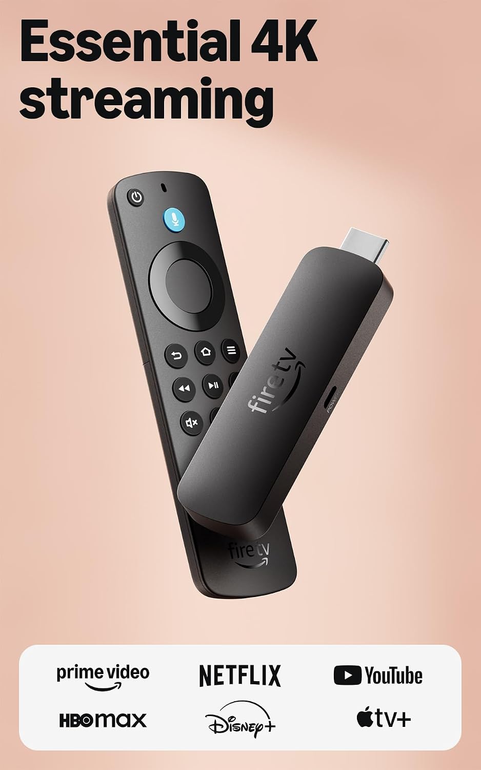 Amazon Fire TV Stick 4K Select, start streaming in 4K, AI-powered search, and fr…